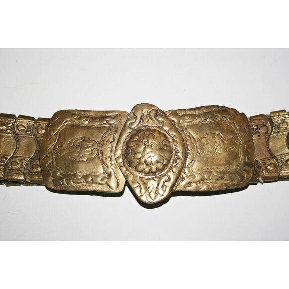 c1800s Antique Ottoman Brass Belt
